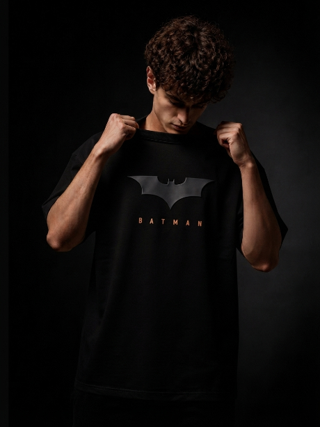 Batman Oversized Black T-Shirt for Men | Premium Cotton