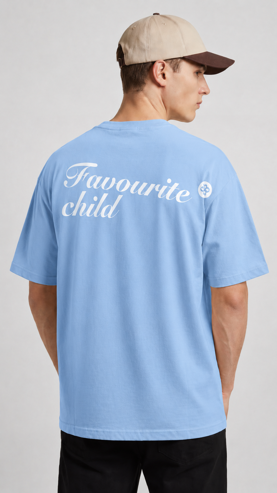 Lavender Minimal Typography Back Print Tee