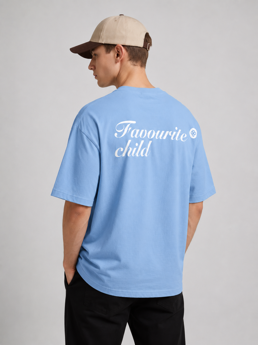 Lavender Minimal Typography Back Print Tee