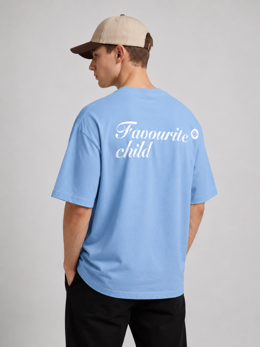 Lavender Minimal Typography Back Print Tee