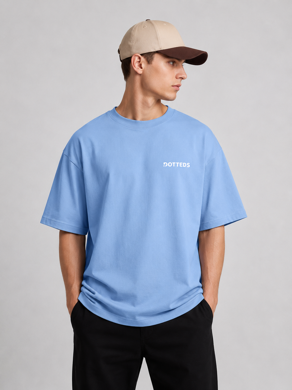 Lavender Minimal Typography Back Print Tee