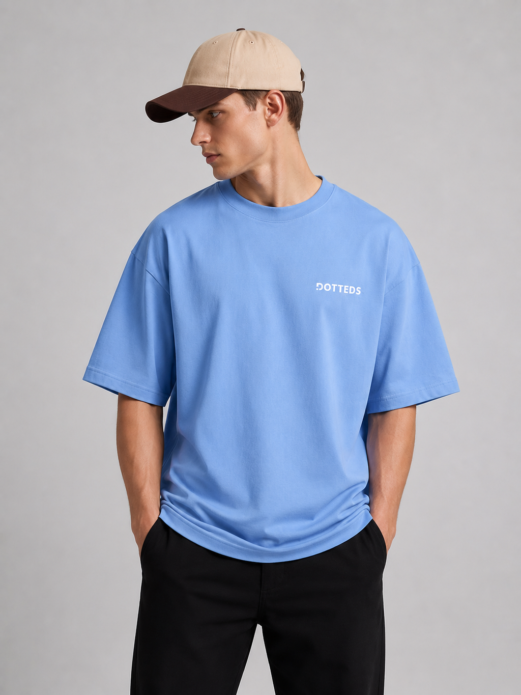 Lavender Minimal Typography Back Print Tee