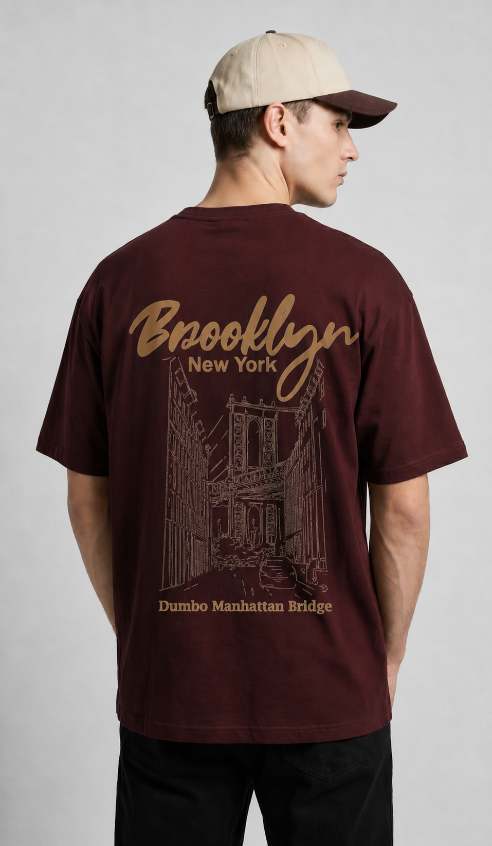 Men’s Vintage New York Graphic Oversized Tee