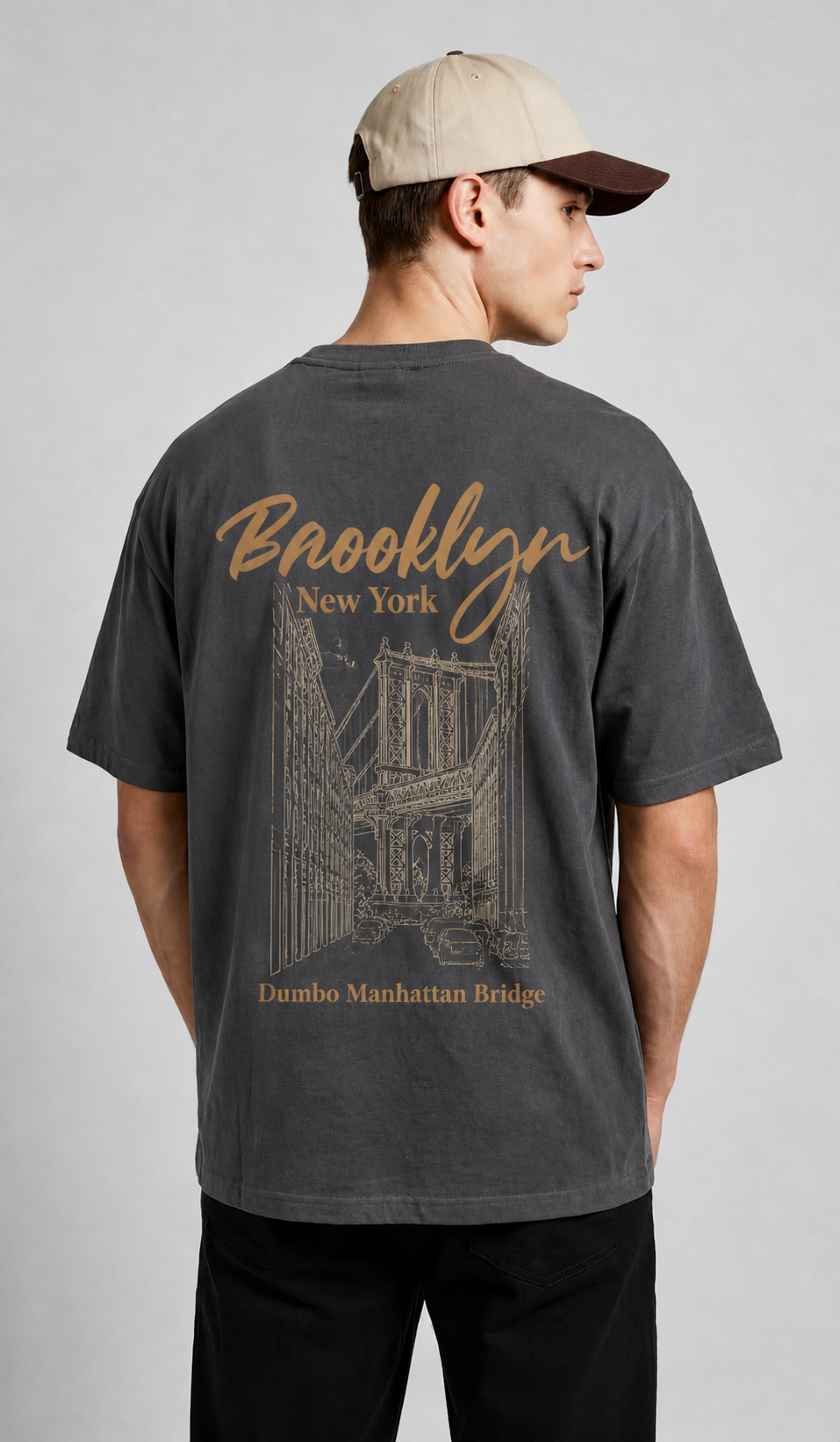 Men’s Vintage New York Graphic Oversized Tee