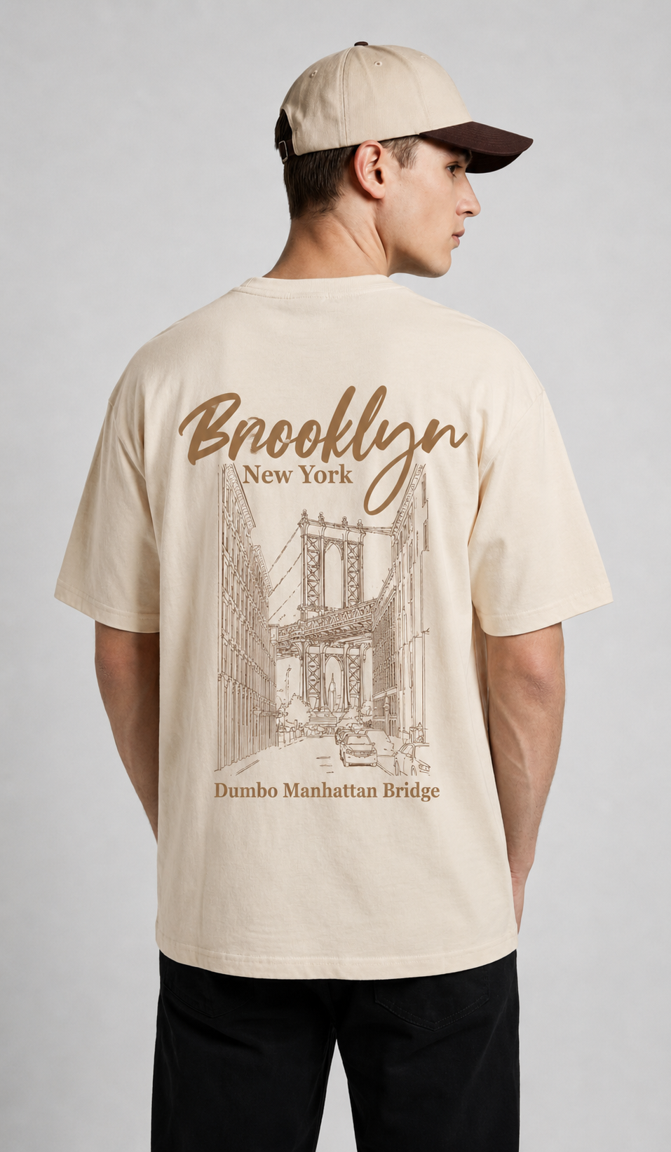 Men’s Vintage New York Graphic Oversized Tee
