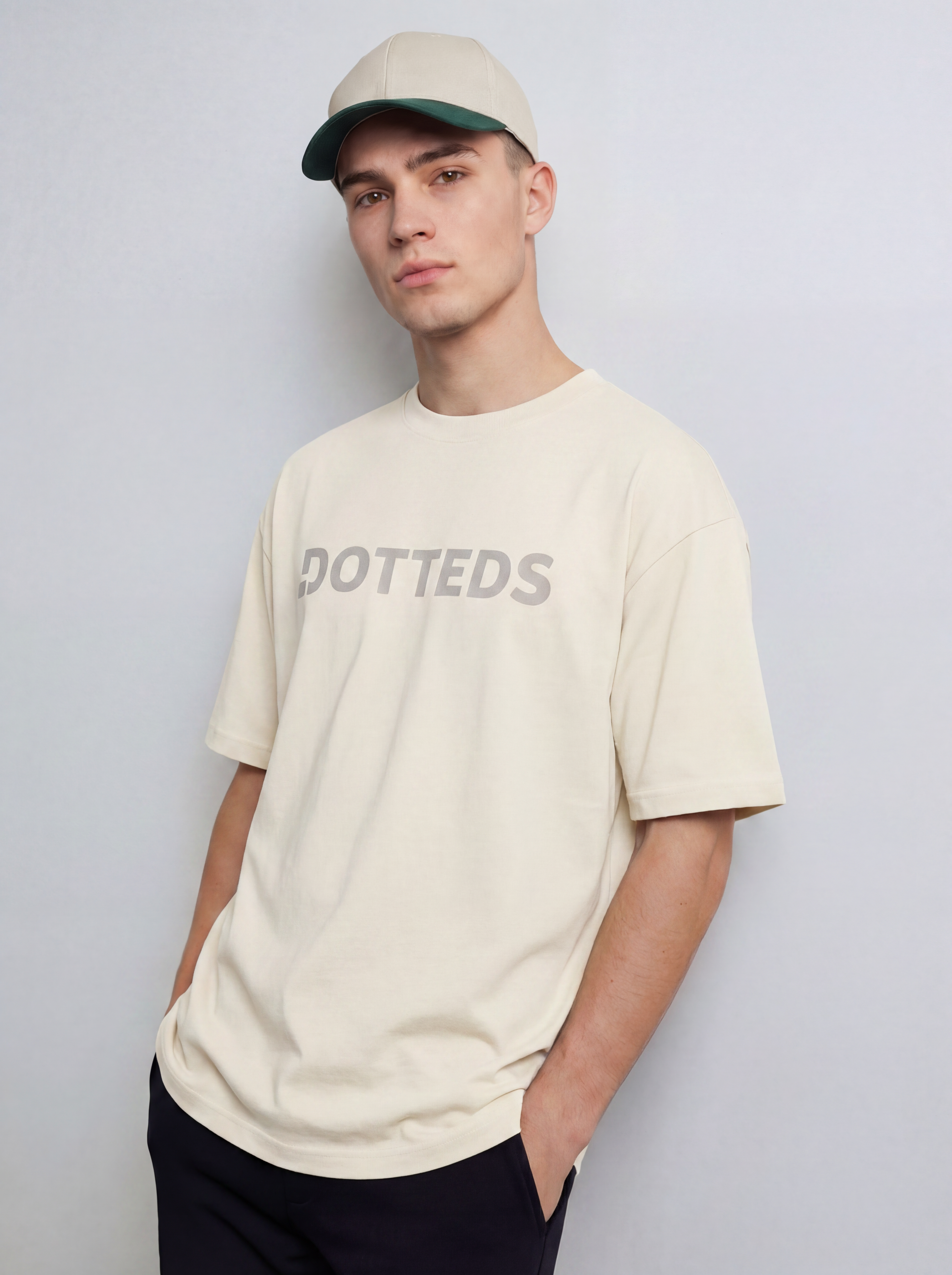 Heritage Pattern Graphic Oversized T-Shirt for Men