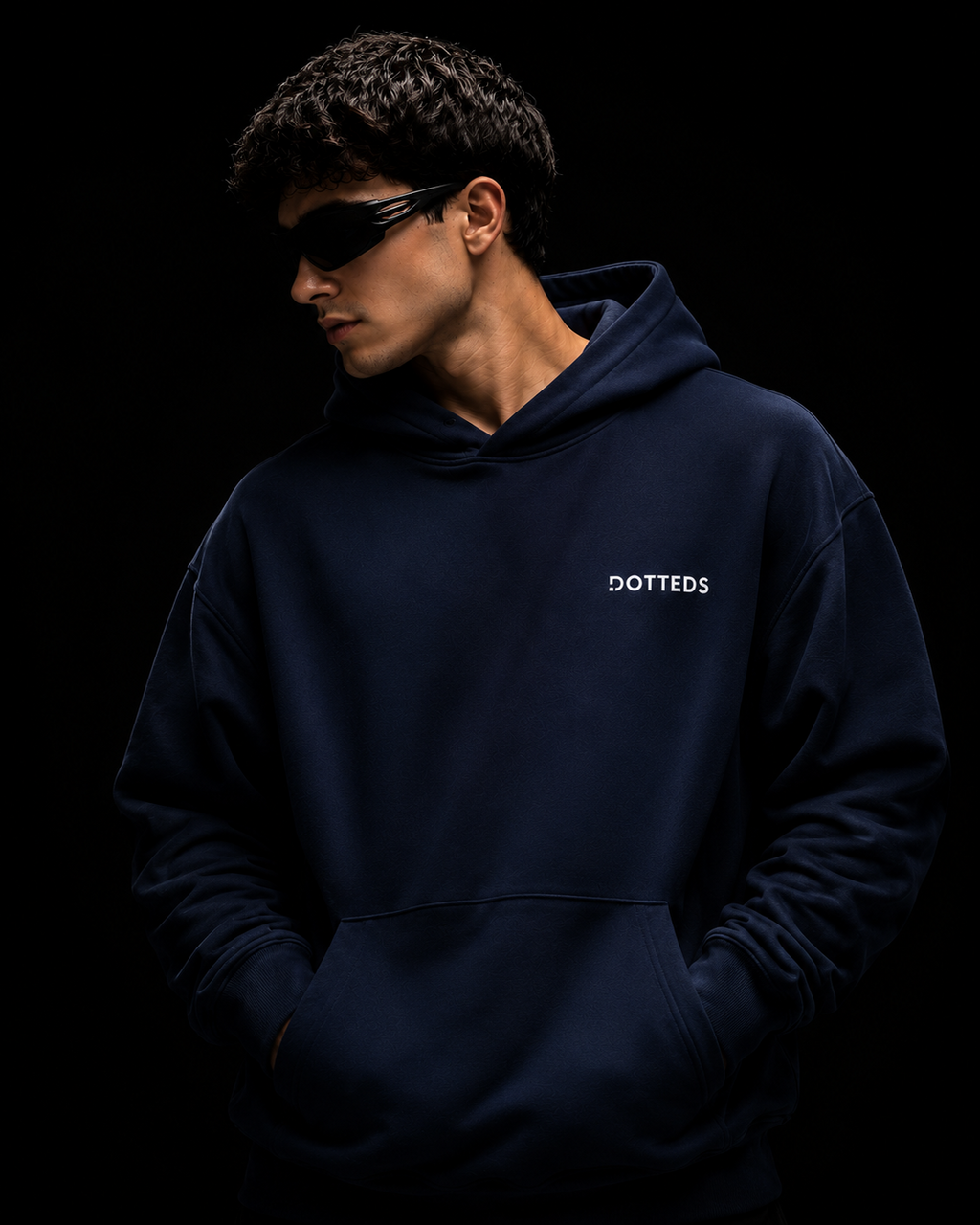 Men’s Oversized Streetwear Hoodie with Artistic Back Print