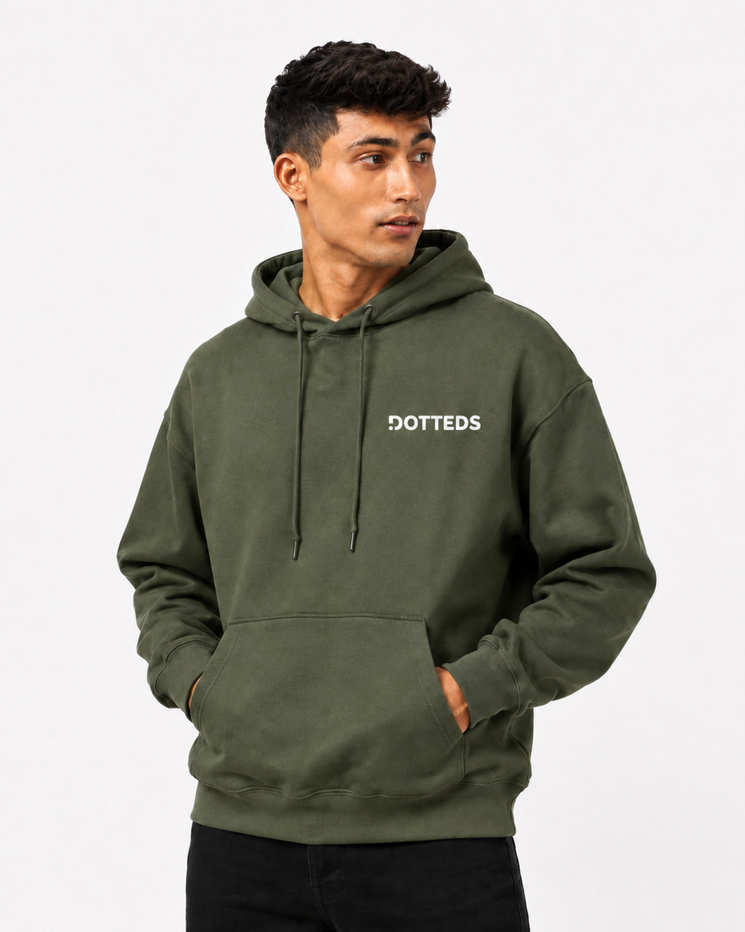 Men’s Olive Green Oversized Hoodie – California Streetwear Design