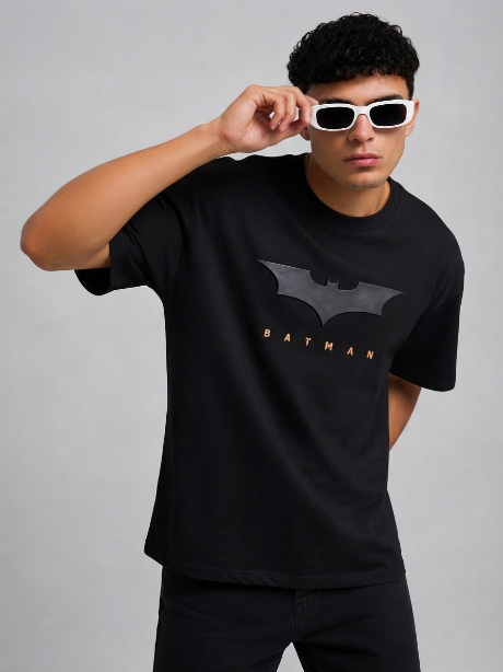 Batman Oversized Black T-Shirt for Men | Premium Cotton