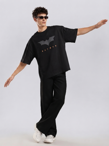 Batman Oversized Black T-Shirt for Men | Premium Cotton