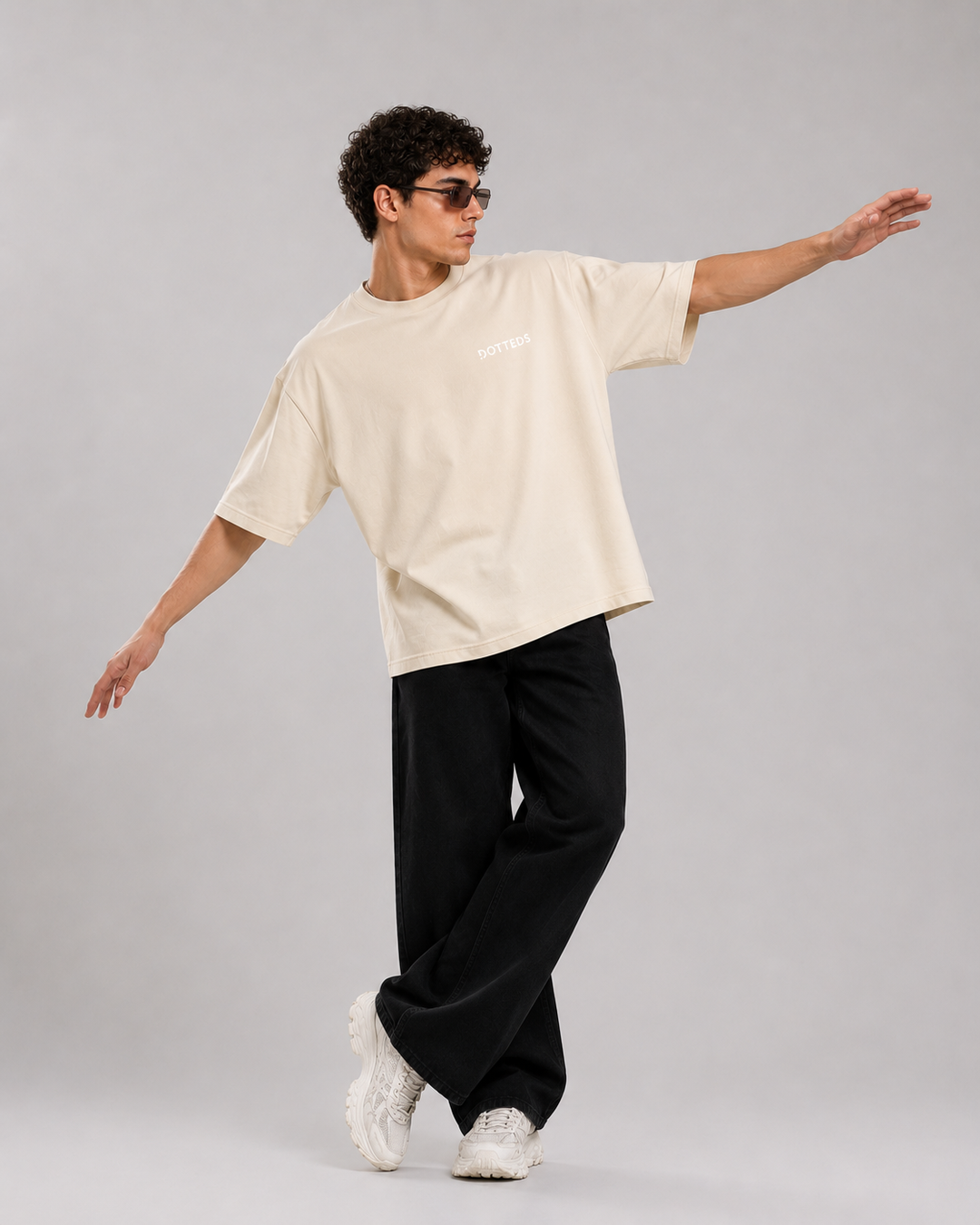Urban Streetwear Porsche 911 Turbo Oversized Beige Tee